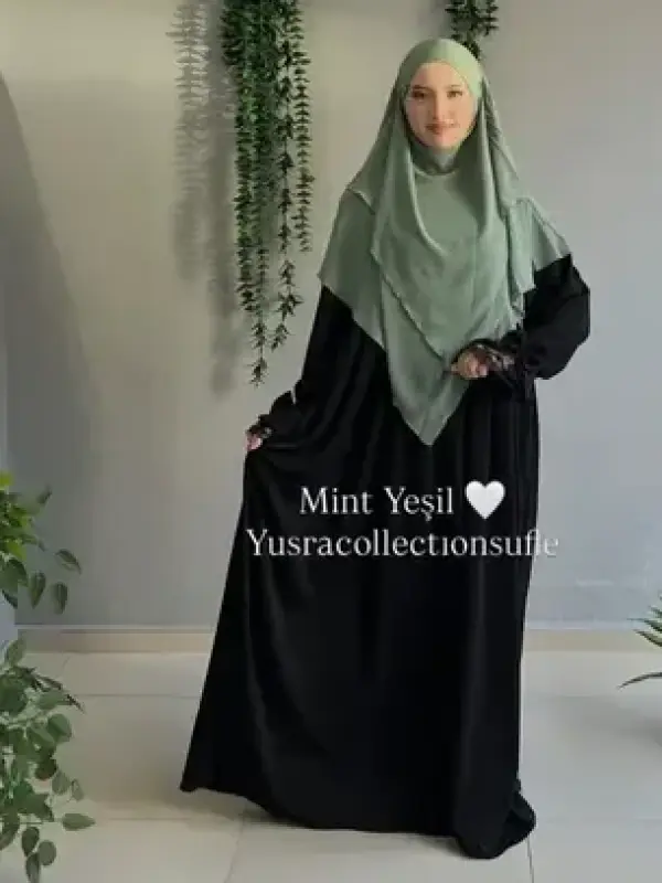 Kısa Boy 3 Kat Sufle Mint Yeşil