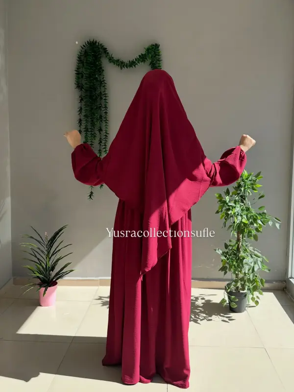 Ayrobin Takım Tek Kat Sufle Bordo