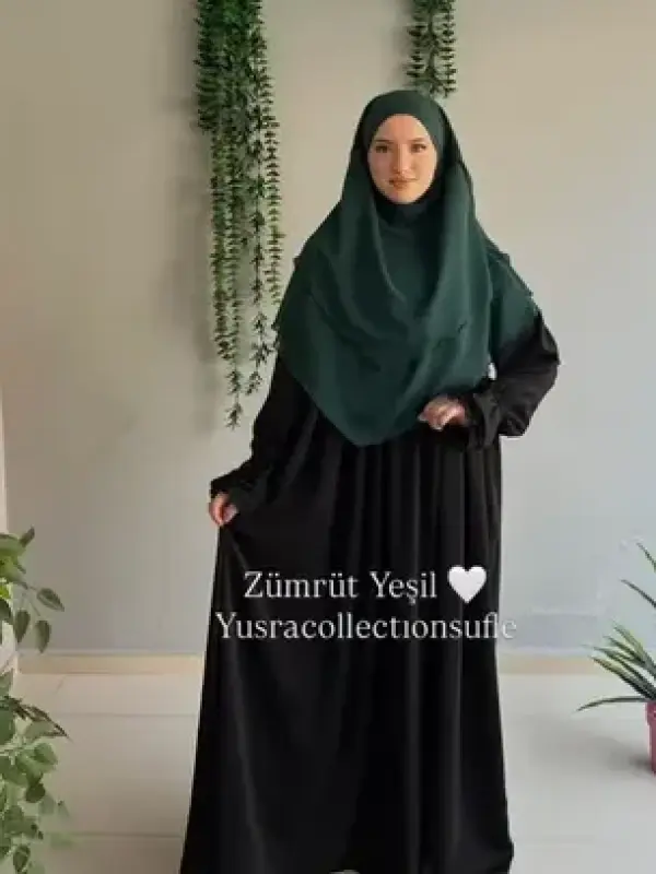 Kısa Boy 3 Kat Sufle Zümrüt Yeşil