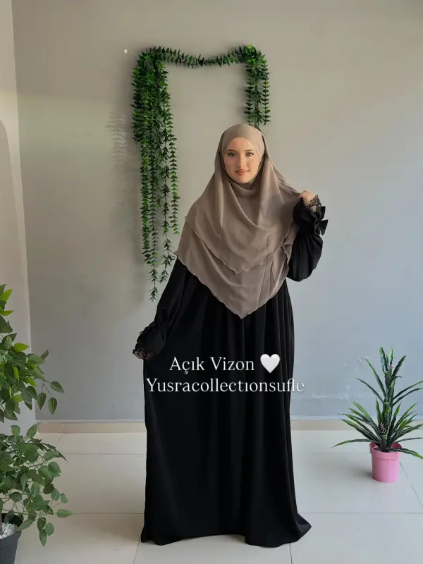Kısa Boy 3 Kat Sufle Açık Vizon