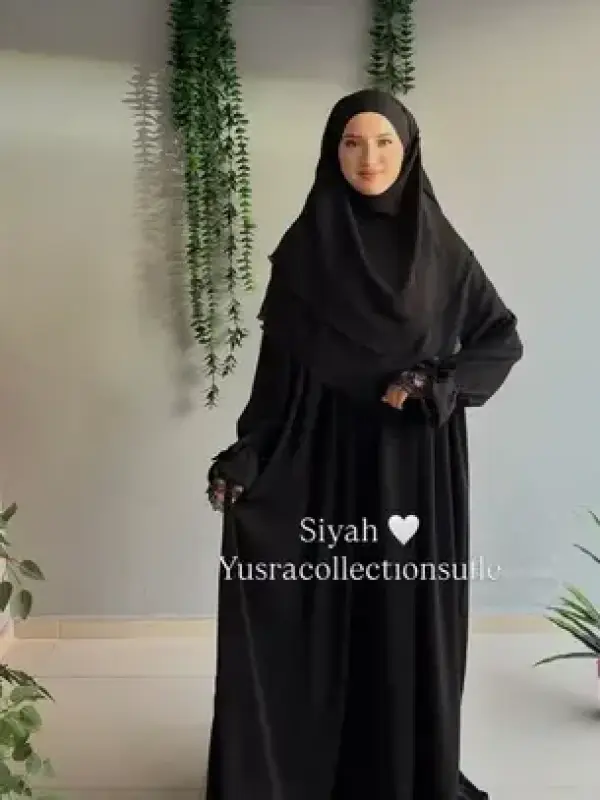 Kısa Boy 3 Kat Sufle Siyah