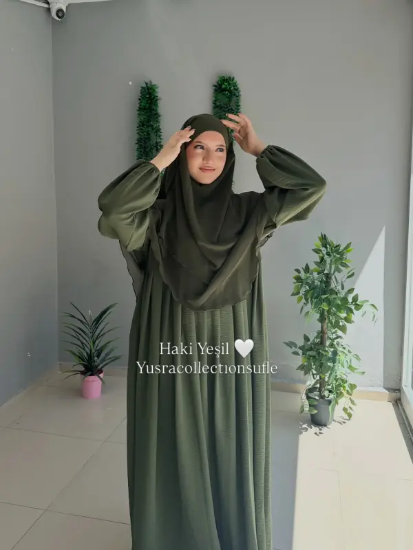 Ayrobin Takım Kısa Sufle İle Haki Yeşil