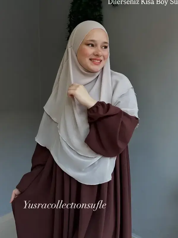 Ayrobin Takım Kısa Sufle İle Bej - Acı Kahve