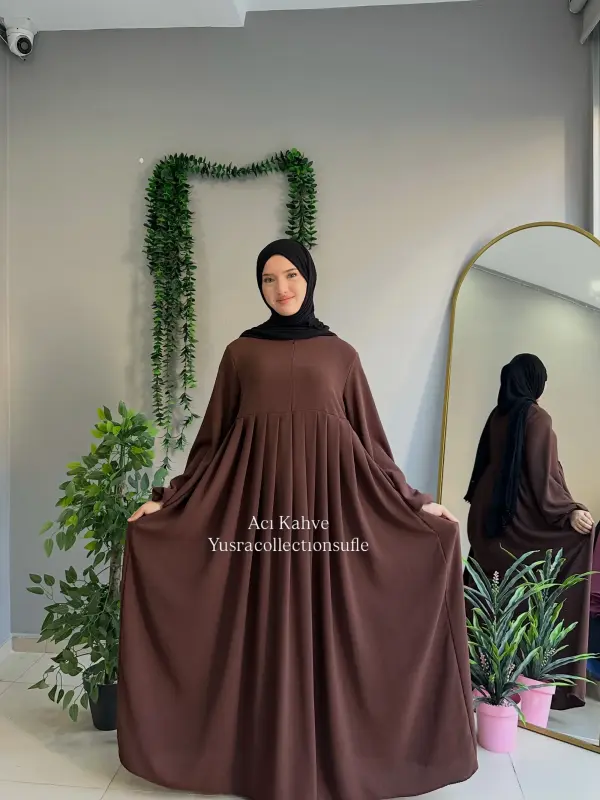 Ayrobin elbise Acı Kahve
