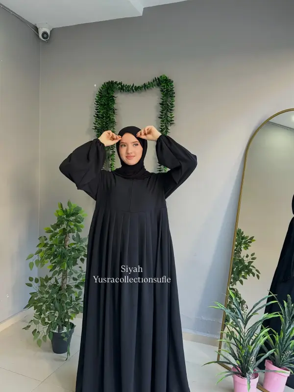 Ayrobin Elbise Siyah