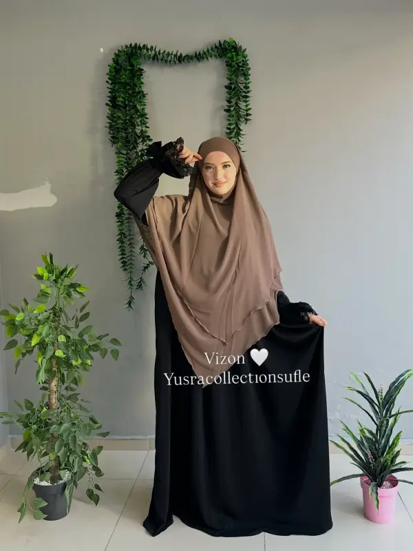 Uzun Boy 3 Katlı Sufle Koyu Vizon