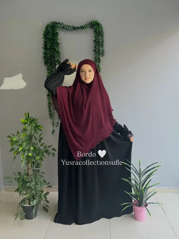 Uzun Boy 3 Katlı Sufle Bordo