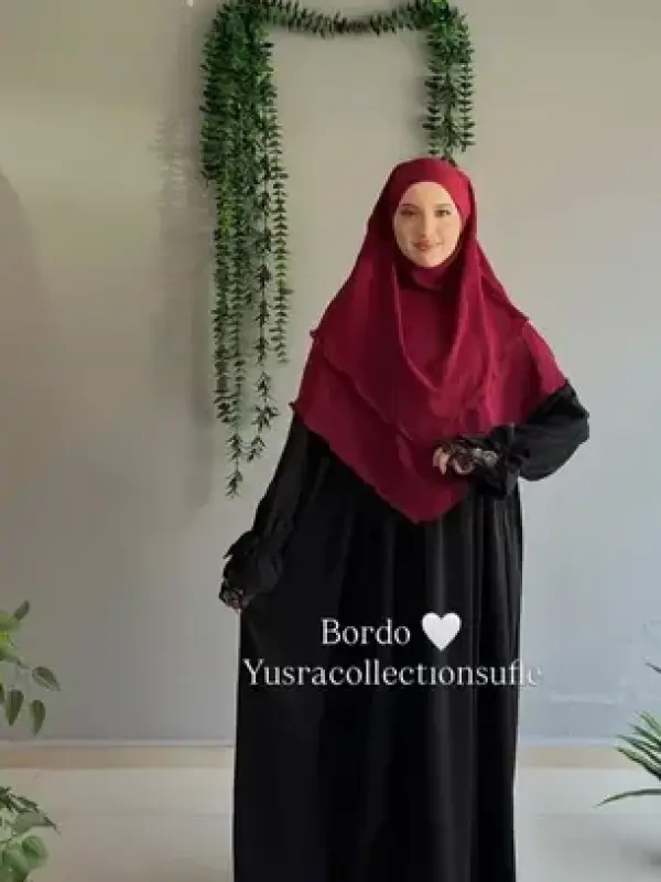 Kısa Boy 3 Kat Sufle Bordo